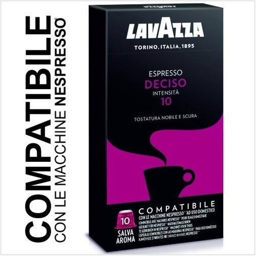 Cafe Capsulas Lavazza Deciso Compatible Nespresso X 10
