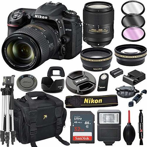 Camara Nikon D7500 Dslr 18-300mm Vr Lente + 32gb Card Trip
