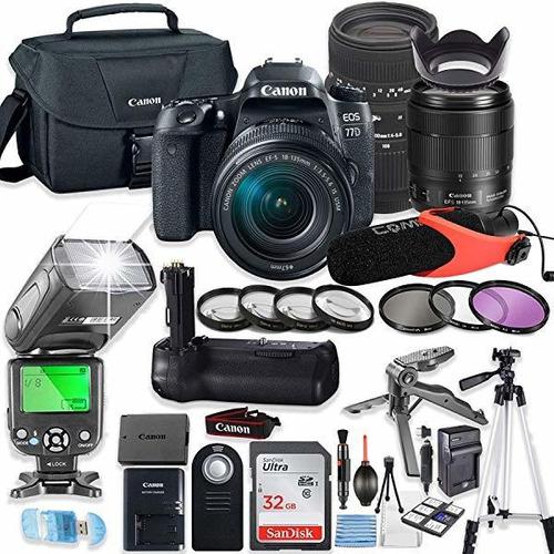 Canon Eos 77d Dslr Camara Bundle Canon 18-135mm Usm Lente ®