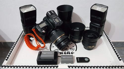 Kit Profesional Cámara Nikon D90 + Lentes + Accesorios