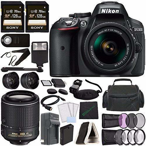 Lente Nikon D5300 Dslr Camara 18-55mm Black + Nikon Af- 6500