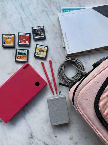 Nintendo Dsi Rosa Con Accesorios Y Juegos