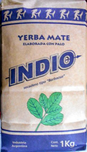 Yerba Mate Indio Barbacua 10 Unidades De 1kg (10 Kg)