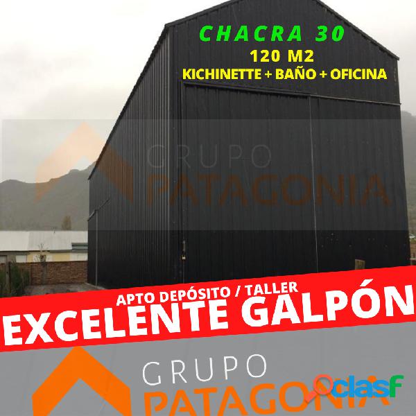 EXCELENTE GALPÓN DE 120 M2 / APTO DEPÓSITO-TALLER / CHACRA