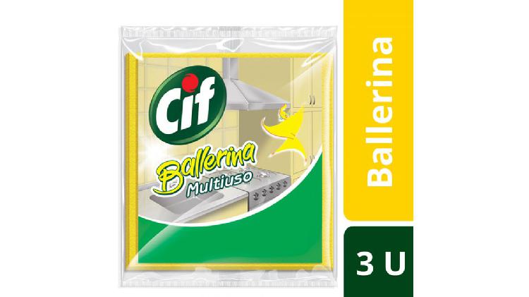 PAÑOS MULTIUSO BALLERINA MARCA CIF PACK X 3 UNIDADES