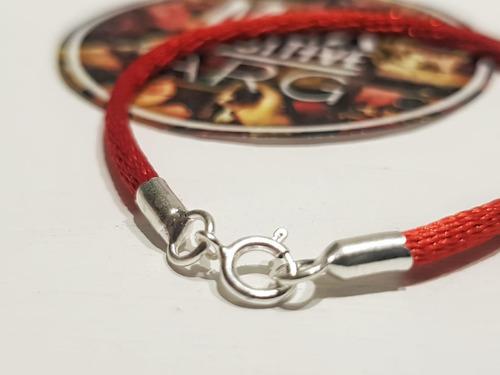 Pulsera Roja Plata 925 Y Seda A Medida!