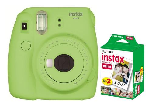 Combo Fuji Instax Mini 9 Verde Tipo Polaroid 20 Fotos