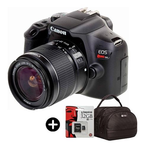 Camara Canon T6 Reflex Kit Lente 18-55mm + 32gb C10 + Bolso