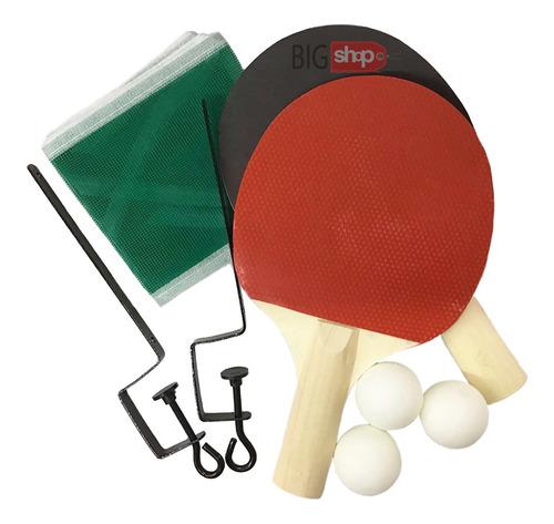 Set Paletas Ping Pong X2 C/ Red + 3 Pelotas An7702 Bigshop