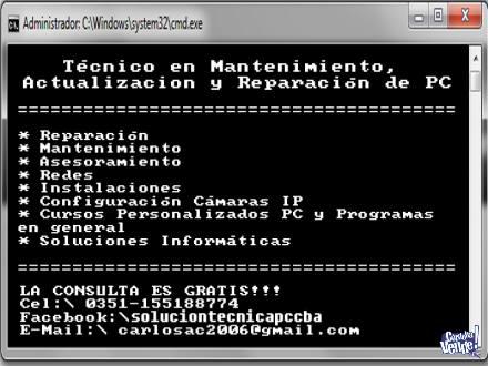 Téc en Reparación, Mantenimiento y Actualización de PC