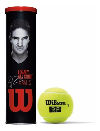 Tubo De 4 Pelotas De Tenis Wilson Roger Federer Legacy