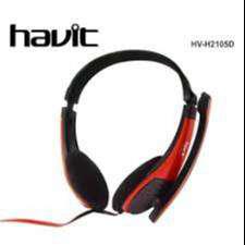 AURICULARES HEADPHONE WIRED BLACK-RED CON MIC 3,5 H2105D