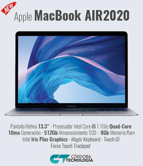 Apple MacBook AIR 2020 MVH42E/A 13" i5 1.1Ghz 8Gb 512Gb SSD