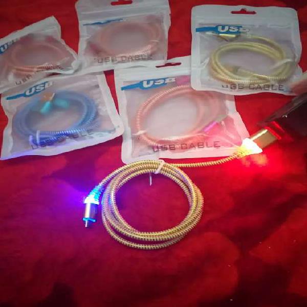 Cables USB con luces led