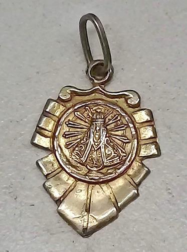 Dije/medalla Antiguo Virgen De Lujan Plata Vermeil 900