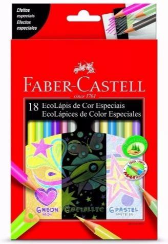 Lápices X18 Fluo+metalizado+pastel Faber-castell Mp Adrogue