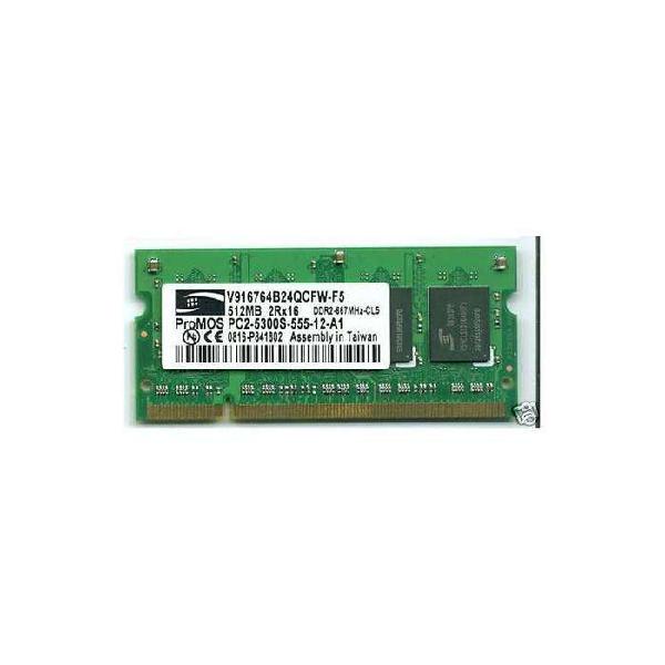 Memoria SODIMM DDR2 1GB (2x512MB) PC2-5300S-555-12-A1