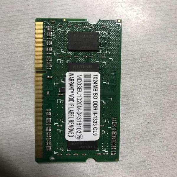 Memoria Sodimm 1gb Ddr3 1333mhz Eudar