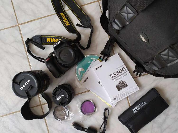 Nikon D3300 + Lente Tamron 18-270 + Bolso y Filtros
