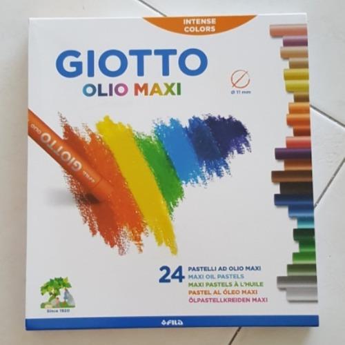 Pastel Al Oleo Maxi Giotto X 24 Colores Microcentro
