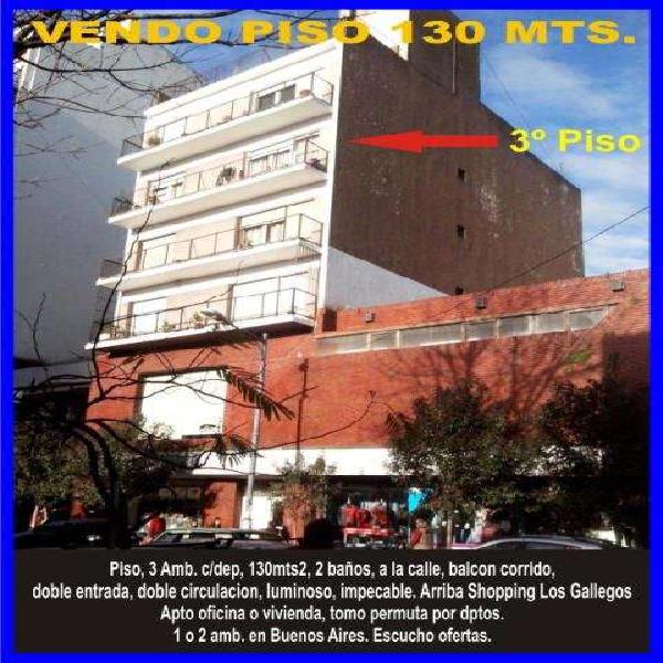 Piso, 3amb. c/Dep. , 137m2, SIN EXPENSAS