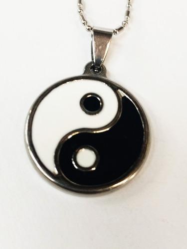 Yin Yang Dije Y Cadena Acero Quirúrgico Alta Calidad