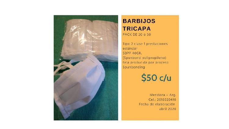 BARBIJOS TRICAPA $50c/u!!! pack de 20 o 50 unidades