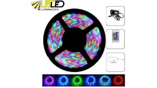 Kit Completo Tira Luces Luz Led 5050 Rgb + Control + Fuente