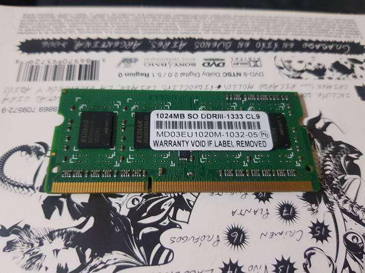 MEMORIA RAM DDR3 1GB , PERFECTA ...