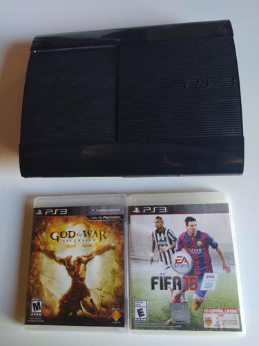 Playstation 3 Ultra Slim 250gb Usada +2 Juegos, Sin Joystick