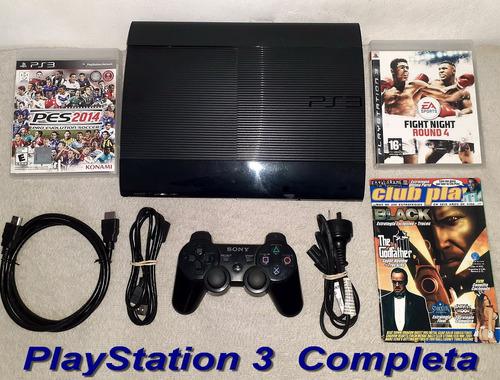 Ps3 Super Slim, 500 Gb, 1 Joystick, 5 Juegos, Revista, Hdmi