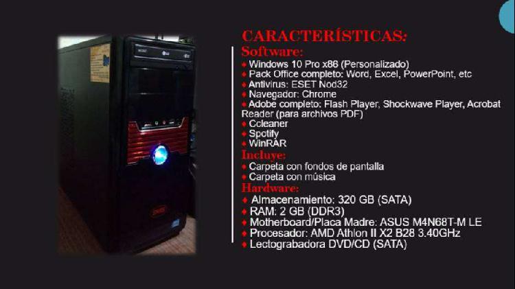 VENDO CPU DDR3 320GB ALMACENAMIENTO CON GARANTIA ESCRITA EN