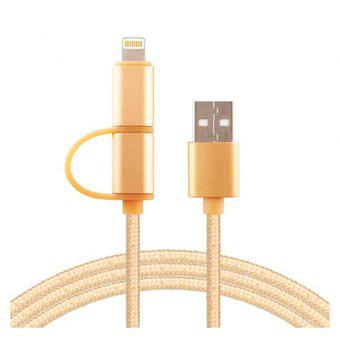 Cable USB Wayra 2 en 1 Lightning- Dorado