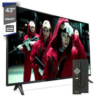Smart Tv 43" Full Hd Philips-Negro