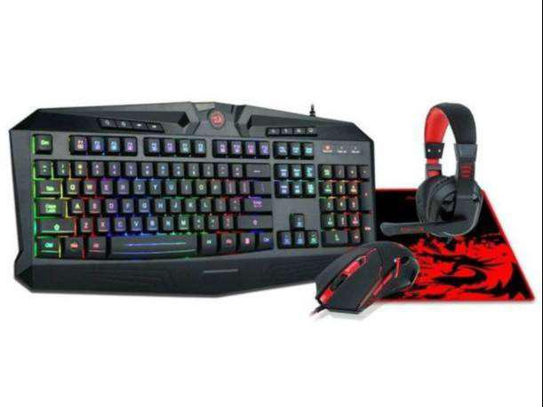 COMBO REDRAGON 4 EN 1 TECLADO RGB + M601 + P001 + H101