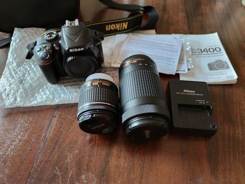 Camara Nikon D3400 Kit Con Lentes Usada En Buen Estado Leer!