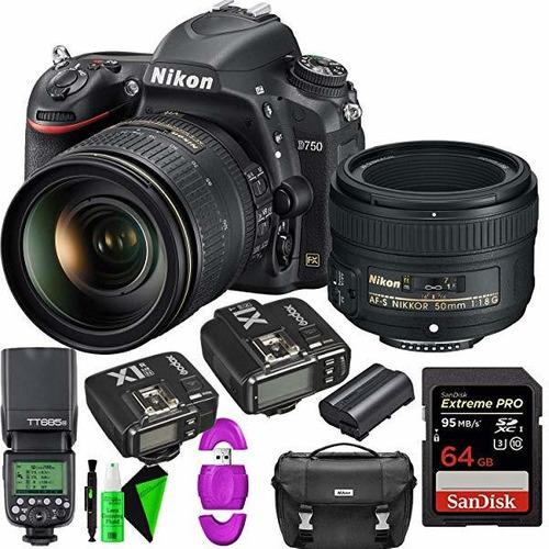 Camara Nikon D750 Dslr 24-120mm Lente + Nikon 50mm 1.8g 4123