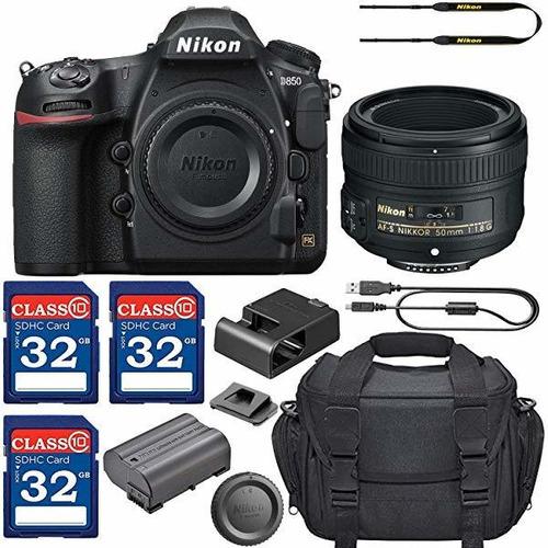 Camara Nikon D850 Dslr Af-s Nikkor 50mm F 1.8g Lente + 3 M