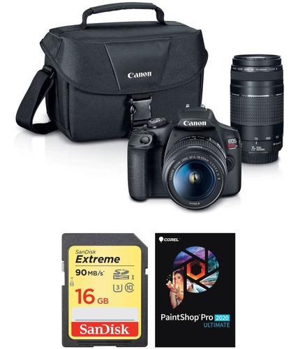 Canon Eos Rebel T7 Dslr Con Lentes 18-55mm Y 75-300mm + Kit