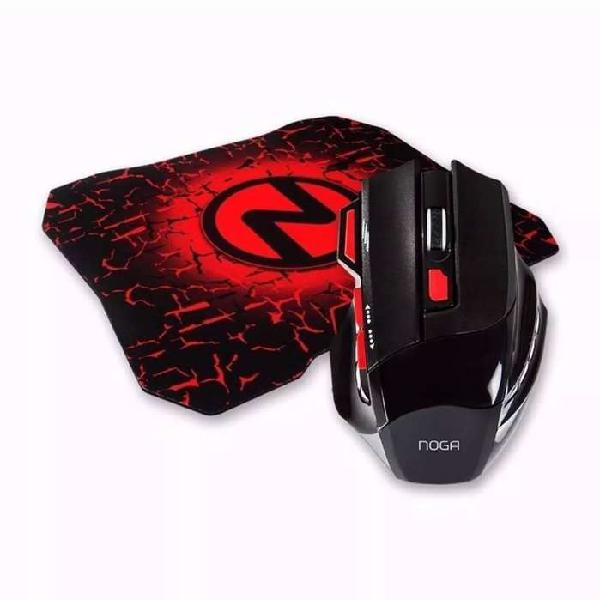 Combo Mouse Gamer 7 Botones Con Pad Gamer Noga