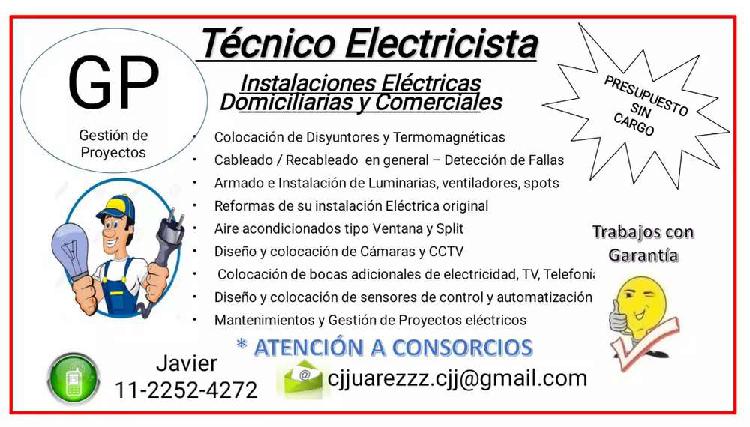 Electricista a Domicilio - Trabajos con Garantía
