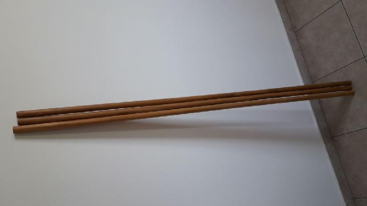 Kit de 3 Barrales de madera para cortinas