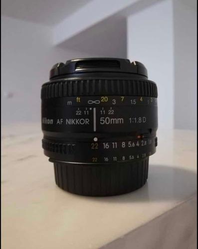 Lente Objetivo Nikon Af 50 Mm 1,8d Garantia Reflex Fijo