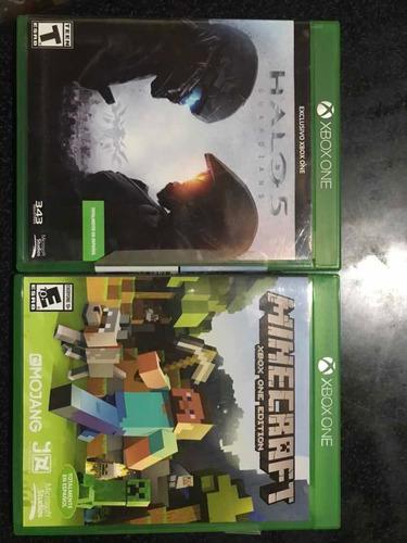 Lote Dejuegos Físicos Xbox One halo 5 Y Minecraft