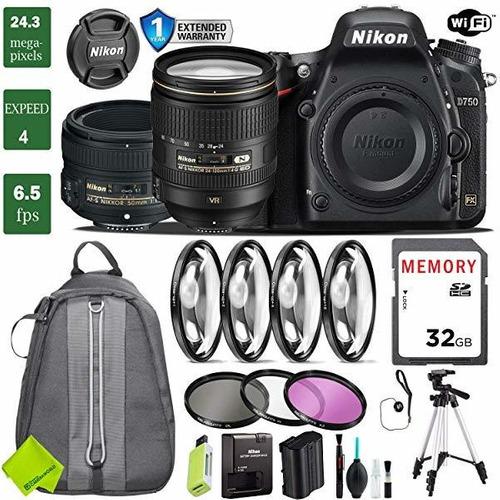 Nikon D750 Dslr Full Frame Camara 24-120mm Vr Lente & Niko