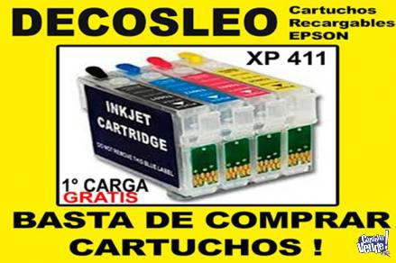 Cartuchos Recargables Epson Xp 411 La Primera Carga Gratis