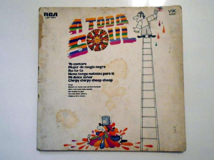 Tapa Sin Disco LP Vinilo Musica Beat RCA VIK A Todo Soul 33