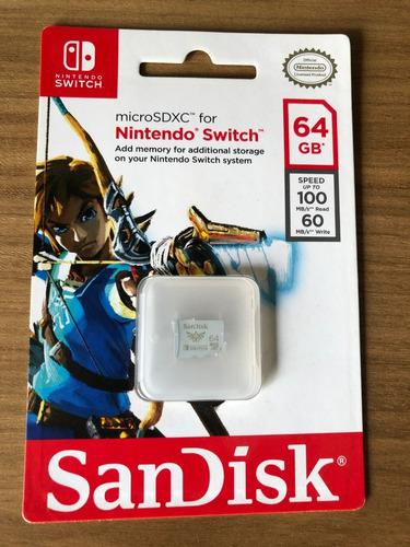 Tarjeta Memoria Sandisk 64gb Oficial Nintendo Switch Zelda