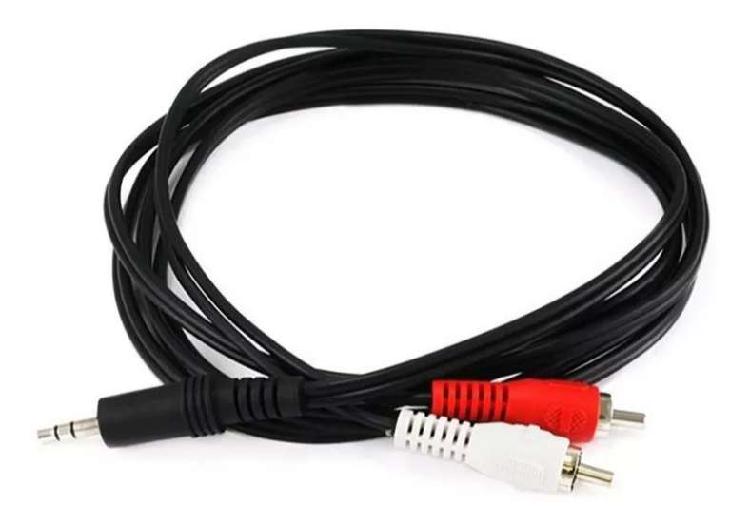 Cable Auxiliar De Audio 3 metros Miniplug 3.5mm A 2 Rca