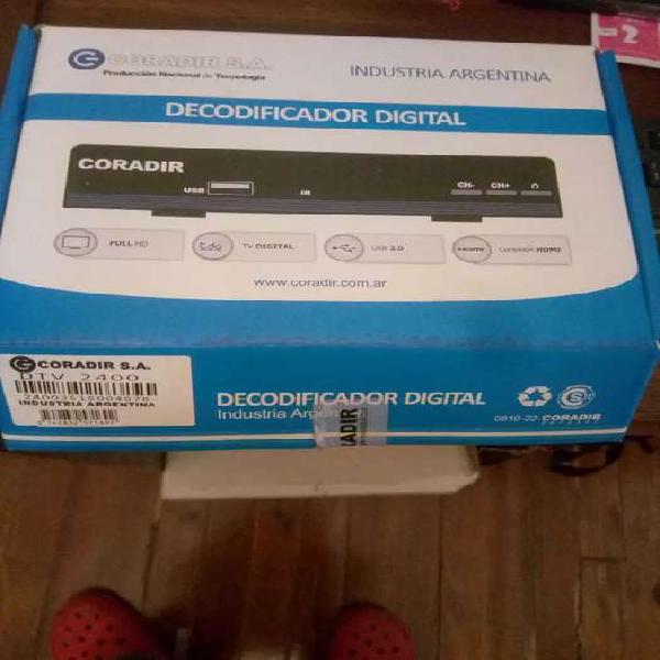 Decodificador coradir DTV 2400 sin uso